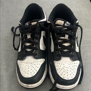 Nike Youth Black & White Low-Top Sneakers